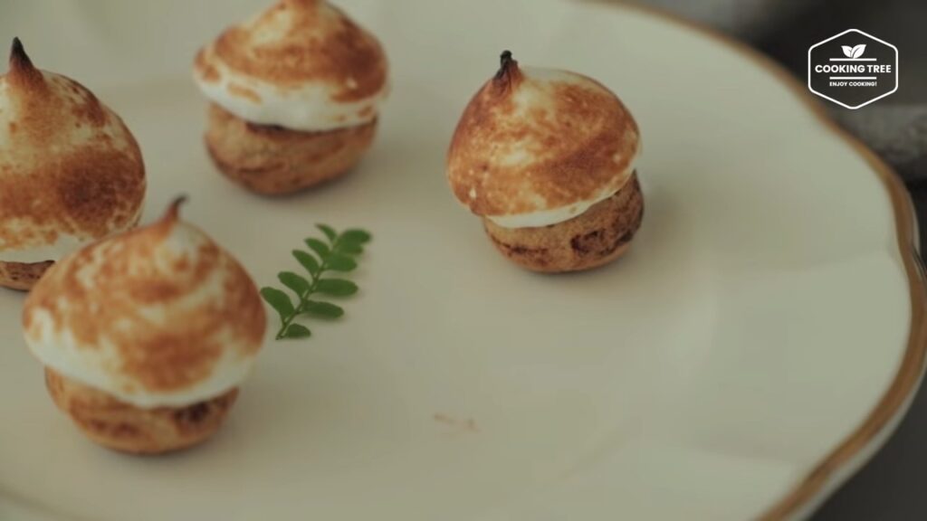 Cocoa meringue choux Cream puffs Recipe Cooking tree