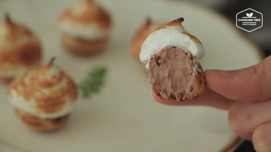 Cocoa meringue choux Cream puffs Recipe Cooking tree