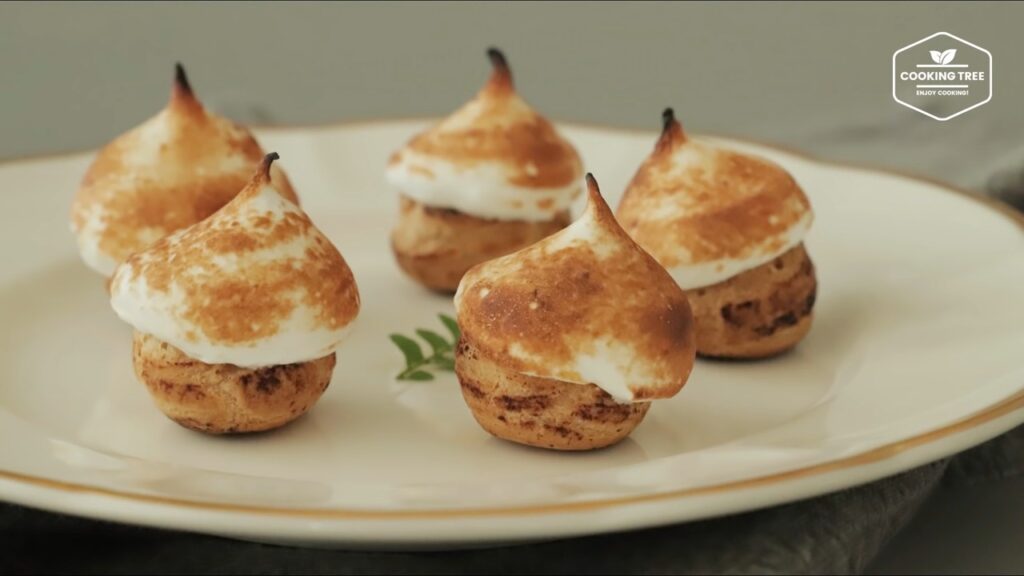 Cocoa meringue choux Cream puffs Recipe Cooking tree