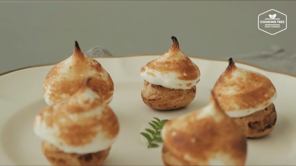 Cocoa meringue choux Cream puffs Recipe Cooking tree