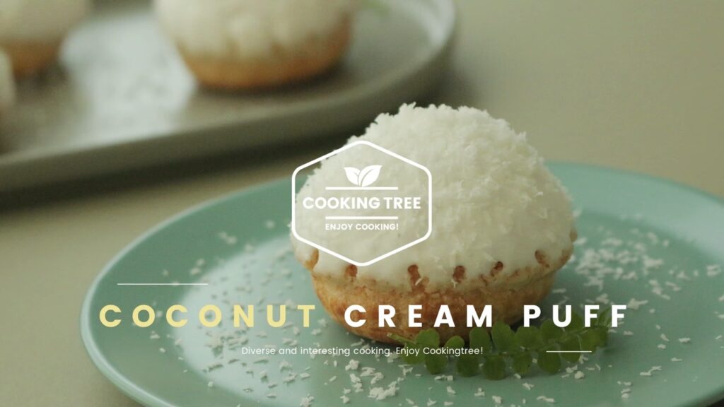 Coconut Cookie Choux Cream puff Recipe Cooking tree