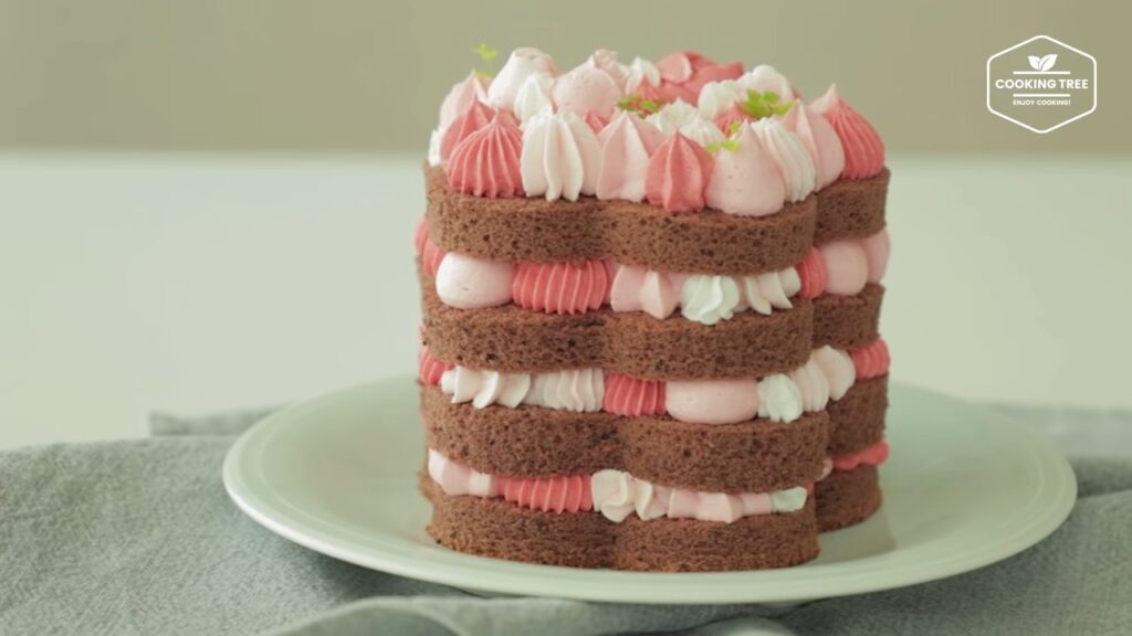 Flower buttercream choco cake Recipe Cooking tree