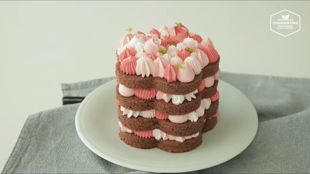 Flower buttercream choco cake Recipe Cooking tree