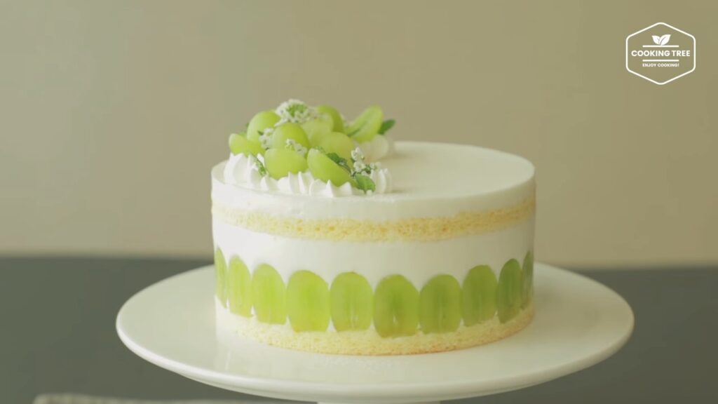 Green grape yogurt cream cake Recipe Cooking tree