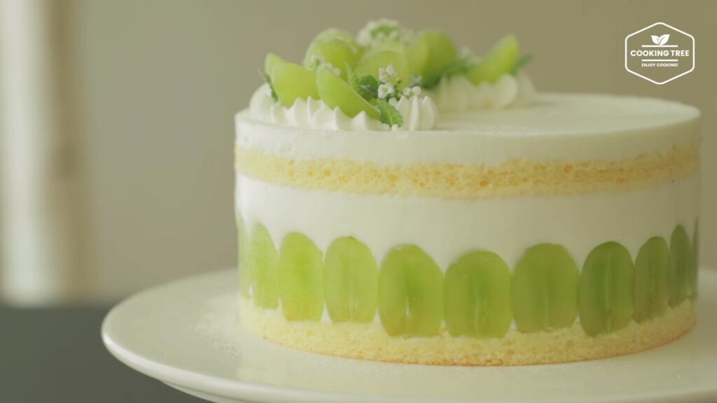 Green grape yogurt cream cake Recipe Cooking tree