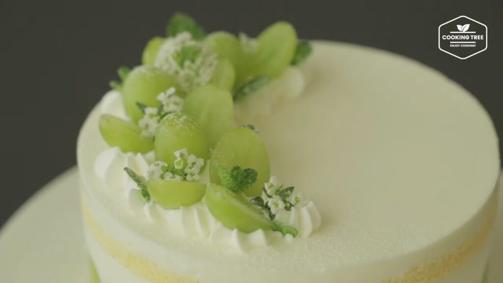 Green grape yogurt cream cake Recipe Cooking tree