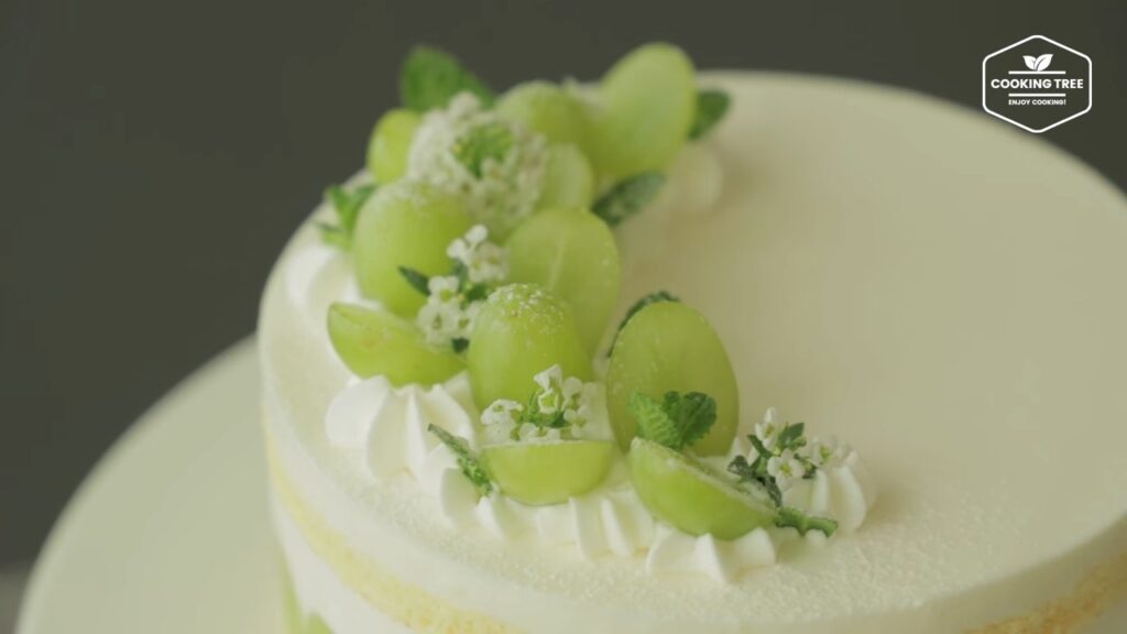 Green grape yogurt cream cake Recipe Cooking tree