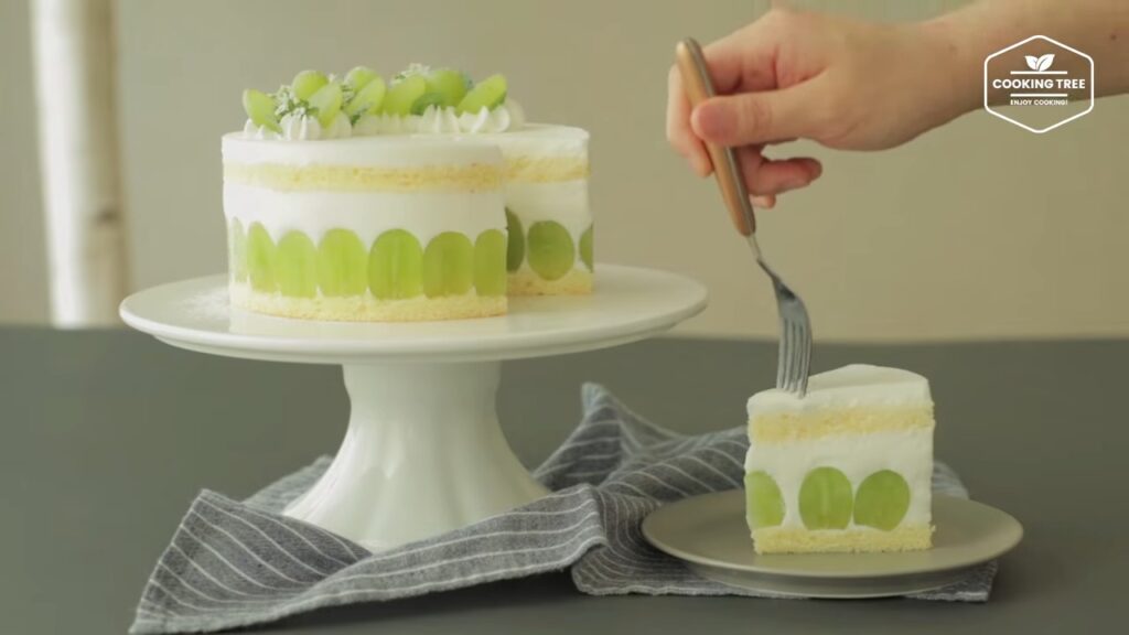 Green grape yogurt cream cake Recipe Cooking tree