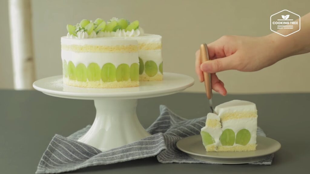 Green grape yogurt cream cake Recipe Cooking tree