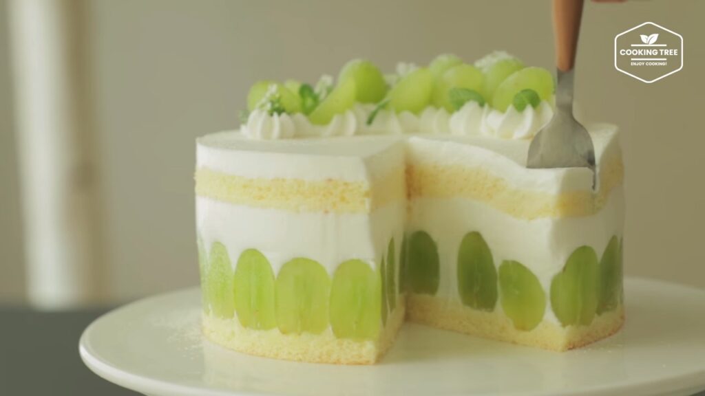 Green grape yogurt cream cake Recipe Cooking tree