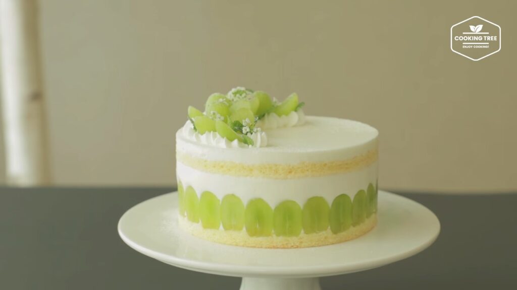 Green grape yogurt cream cake Recipe Cooking tree