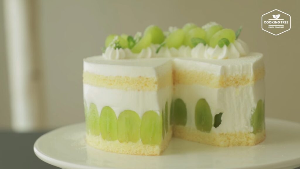 Green grape yogurt cream cake Recipe Cooking tree