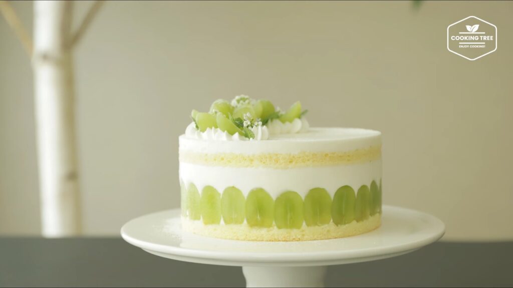 Green grape yogurt cream cake Recipe Cooking tree