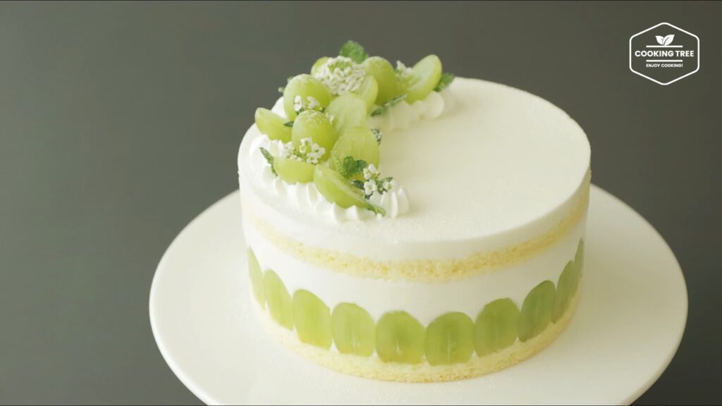 Green grape yogurt cream cake Recipe Cooking tree