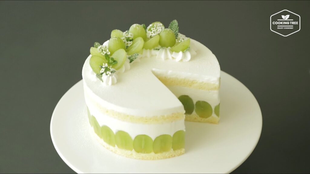 Green grape yogurt cream cake Recipe Cooking tree