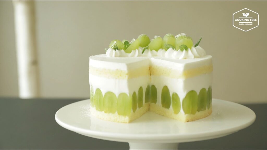 Green grape yogurt cream cake Recipe Cooking tree