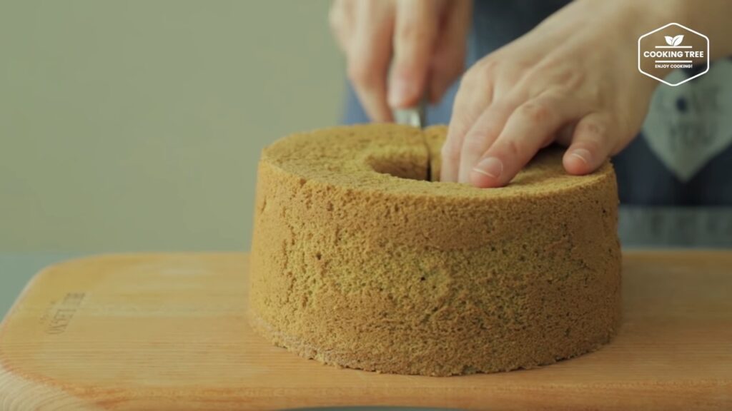Green tea Matcha chiffon cake sandwich Recipe Cooking tree