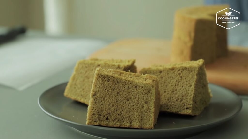 Green tea Matcha chiffon cake sandwich Recipe Cooking tree