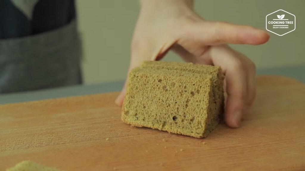 Green tea Matcha chiffon cake sandwich Recipe Cooking tree