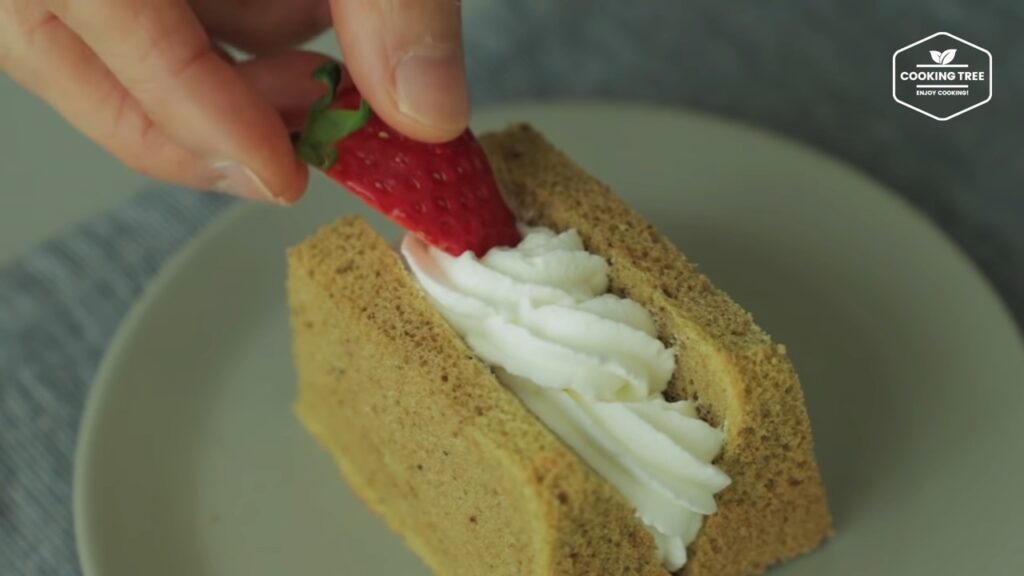 Green tea Matcha chiffon cake sandwich Recipe Cooking tree