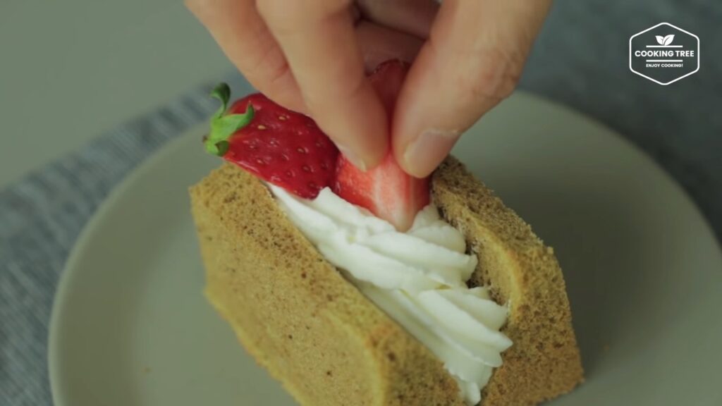 Green tea Matcha chiffon cake sandwich Recipe Cooking tree