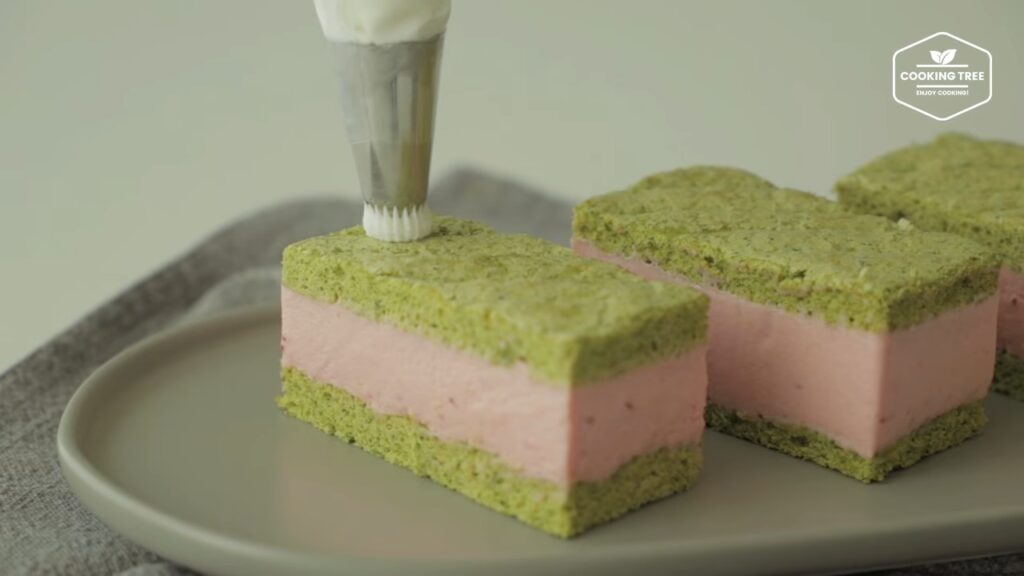 Green tea strawberry mousse cake Recipe Cooking tree