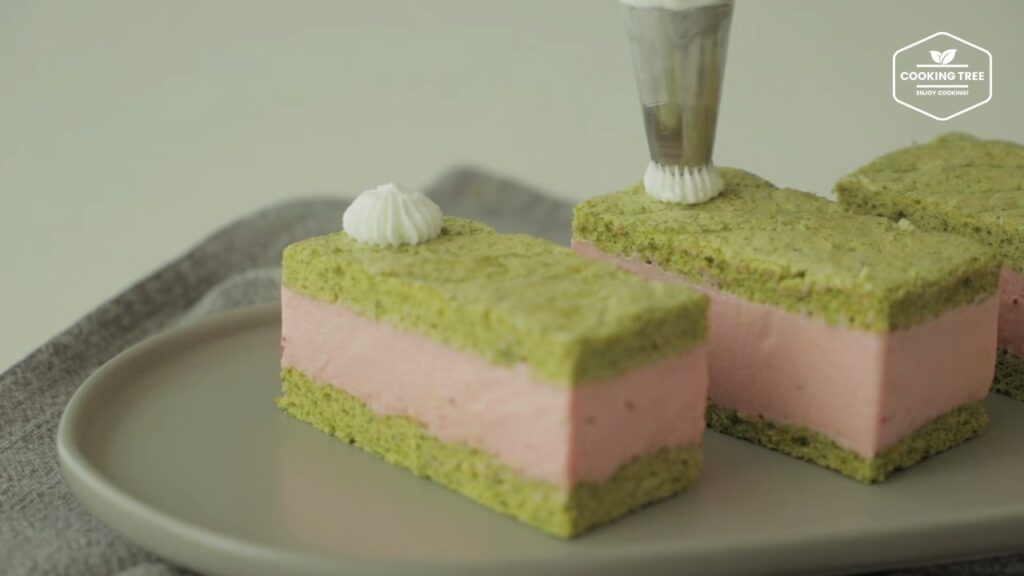 Green tea strawberry mousse cake Recipe Cooking tree