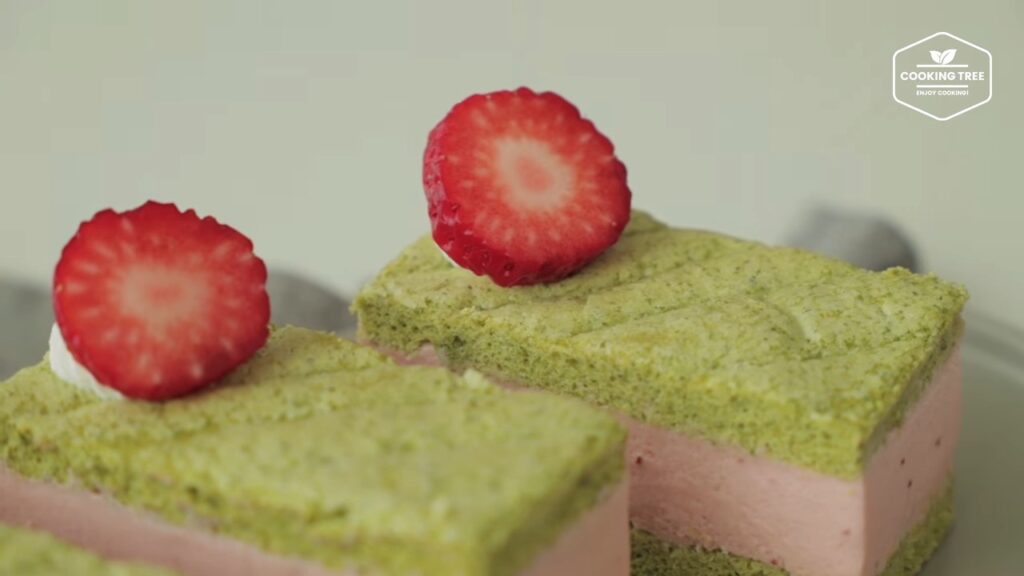 Green tea strawberry mousse cake Recipe Cooking tree