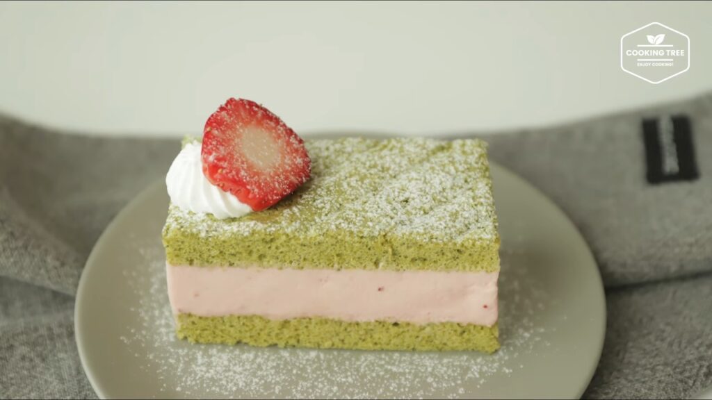 Green tea strawberry mousse cake Recipe Cooking tree