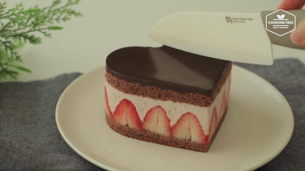 Heart strawberry chocolate cake Recipe Cooking tree