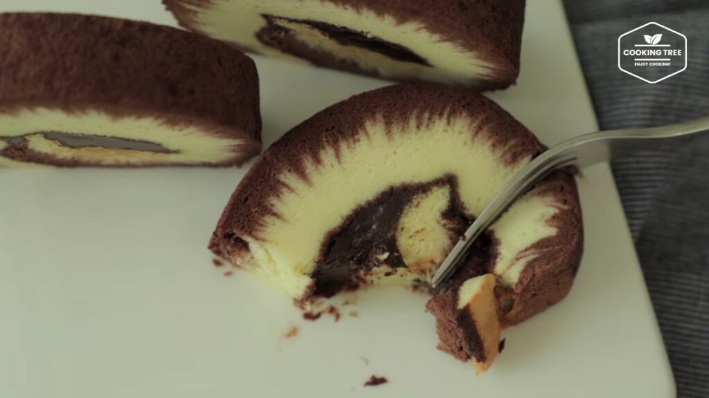 Hurricane swiss roll Chocolate roll cake Cooking tree
