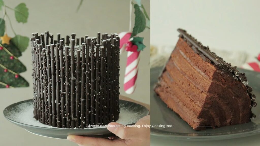 Log roll cake Tree stump cake Recipe Cooking tree