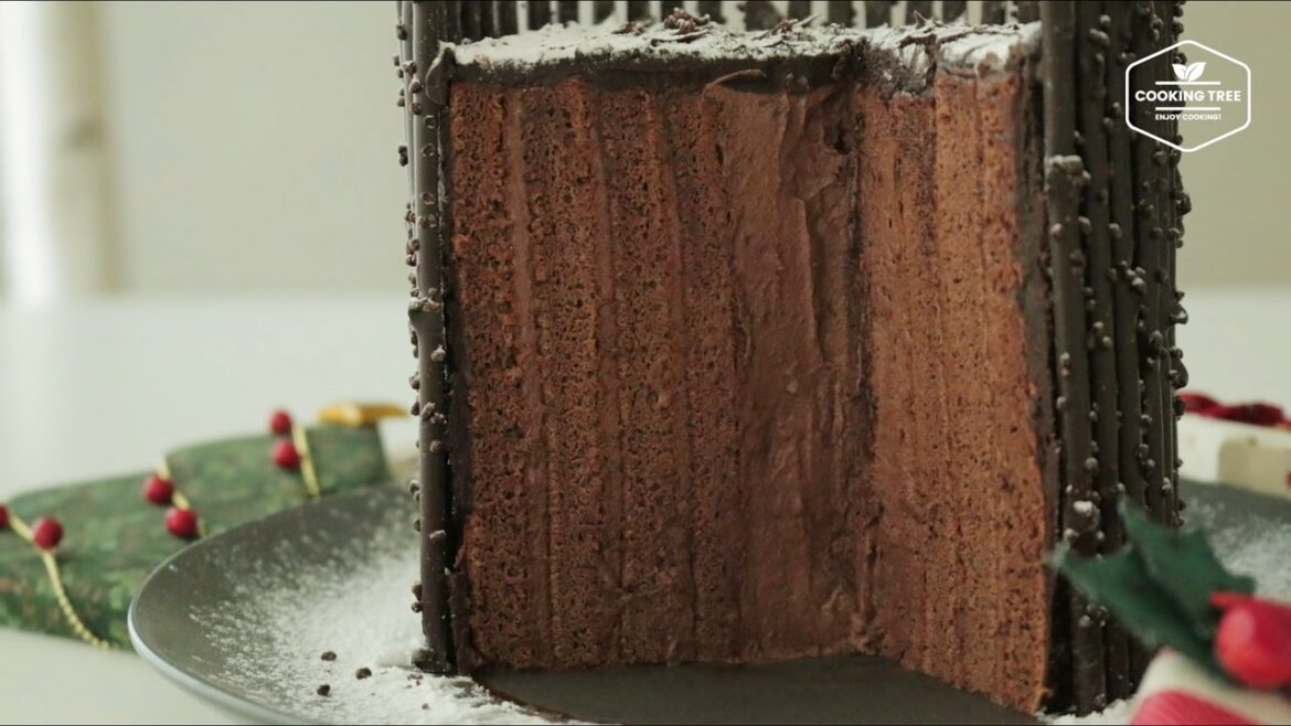 Log roll cake Tree stump cake Recipe Cooking tree