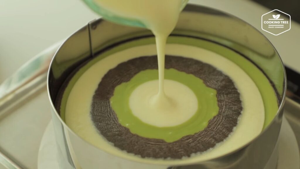 Matcha Chocolate Vanilla Zebra Cheesecake Cooking tree