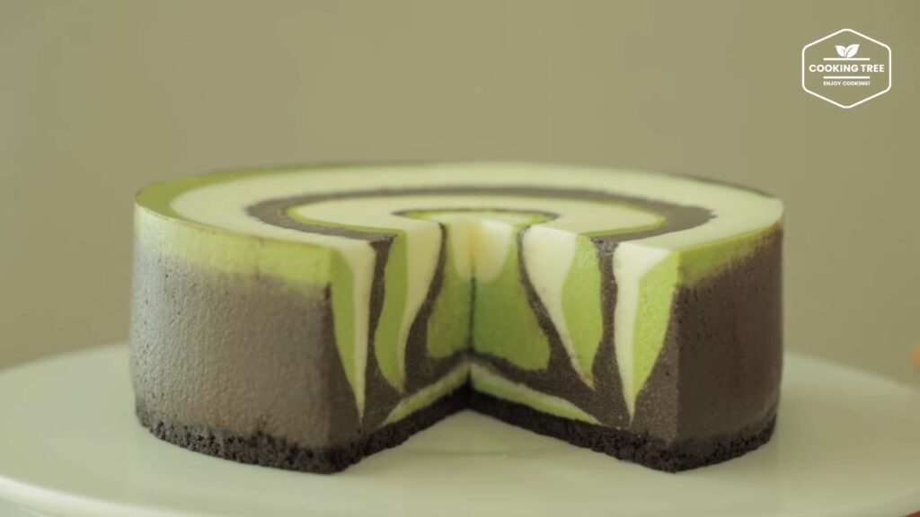 Matcha Chocolate Vanilla Zebra Cheesecake Cooking tree