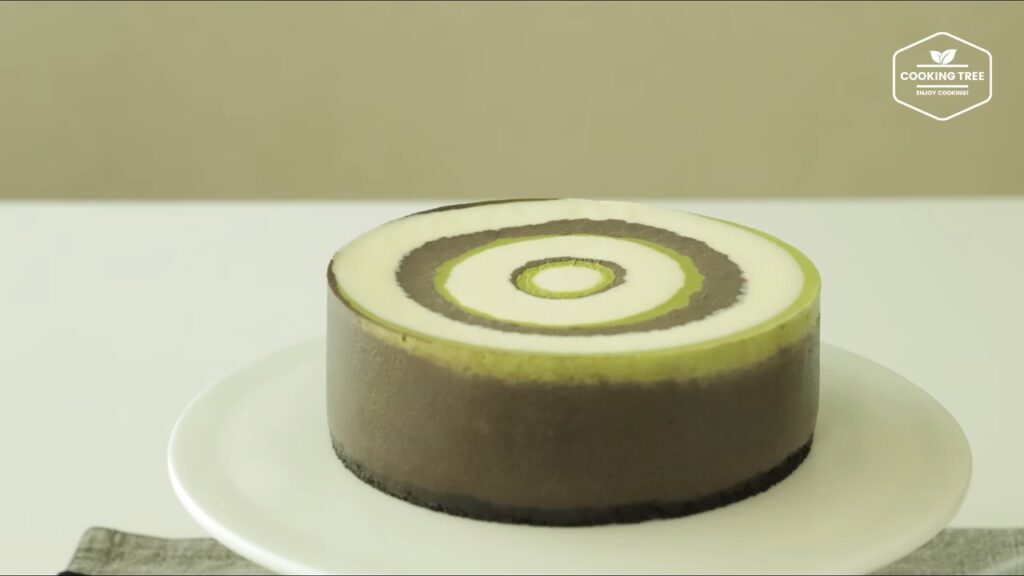 Matcha Chocolate Vanilla Zebra Cheesecake Cooking tree