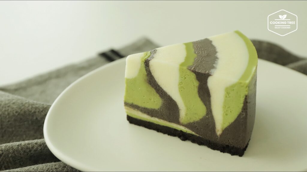 Matcha Chocolate Vanilla Zebra Cheesecake Cooking tree