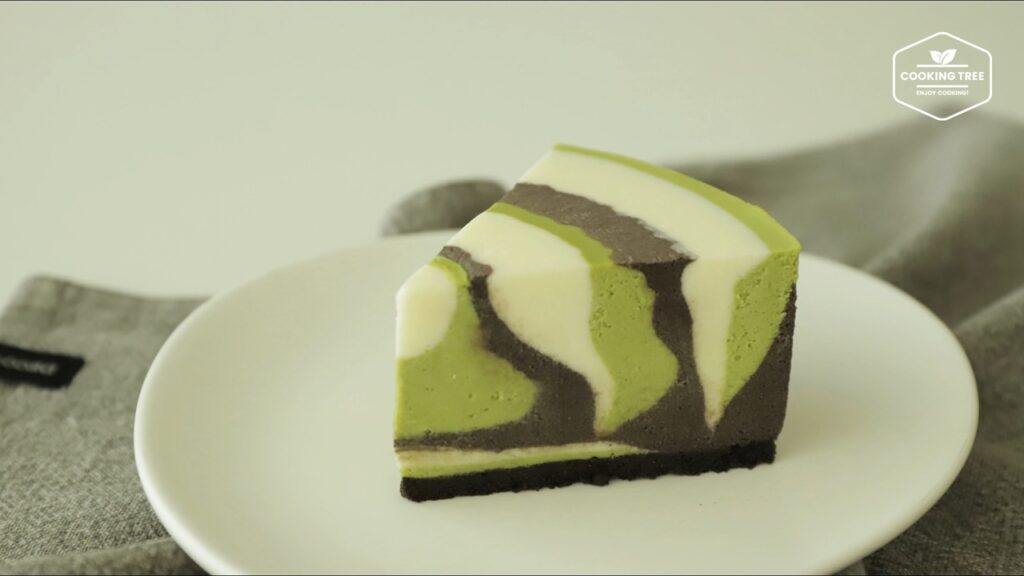 Matcha Chocolate Vanilla Zebra Cheesecake Cooking tree