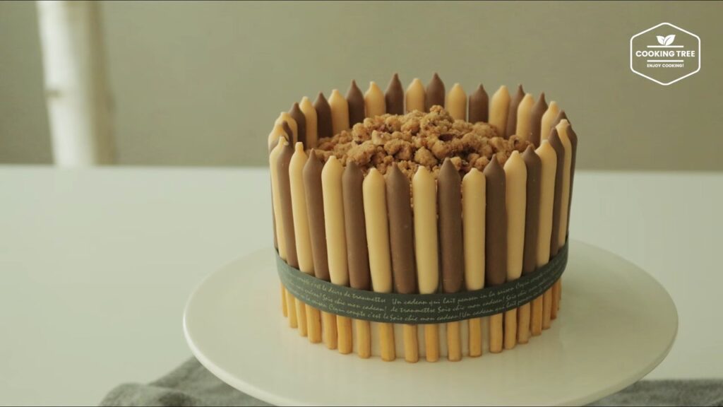 Mocha crumble pepero cake Recipe Cooking tree