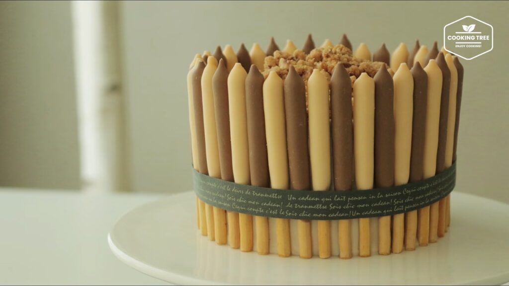 Mocha crumble pepero cake Recipe Cooking tree