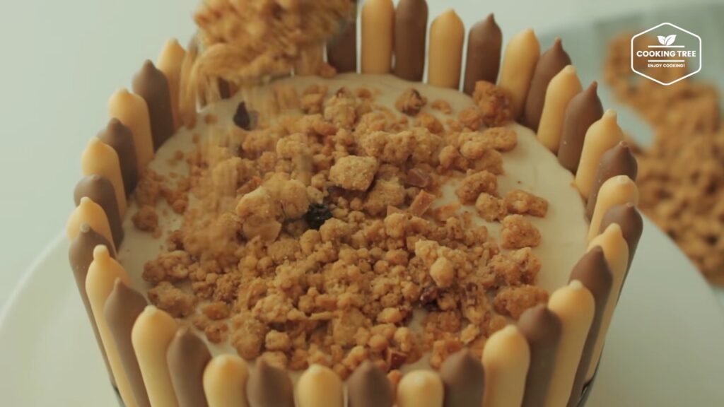 Mocha crumble pepero cake Recipe Cooking tree