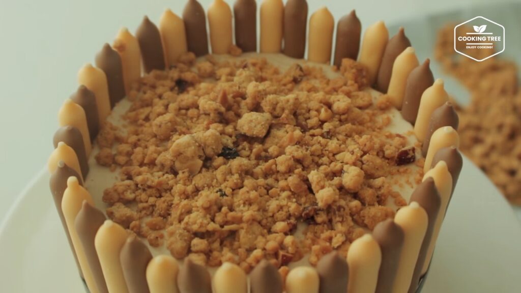 Mocha crumble pepero cake Recipe Cooking tree