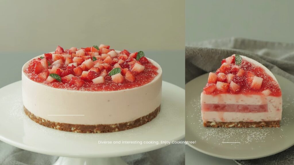 No Bake Strawberry mousse cake Recipe Cooking tree