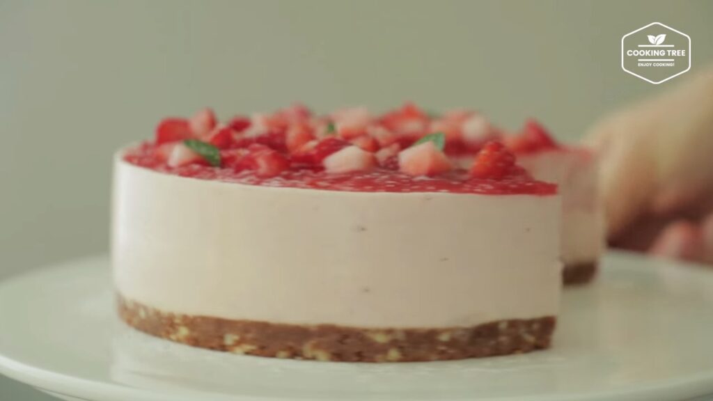 No Bake Strawberry mousse cake Recipe Cooking tree