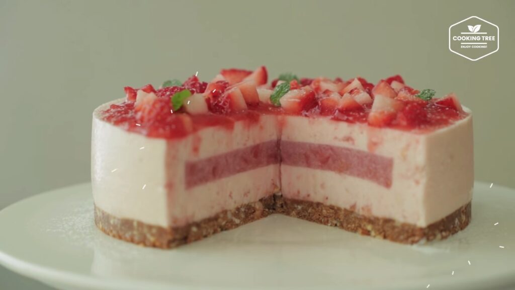 No Bake Strawberry mousse cake Recipe Cooking tree