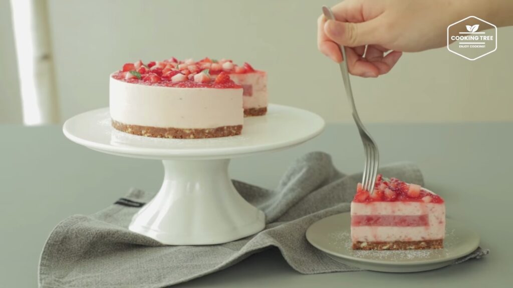 No Bake Strawberry mousse cake Recipe Cooking tree