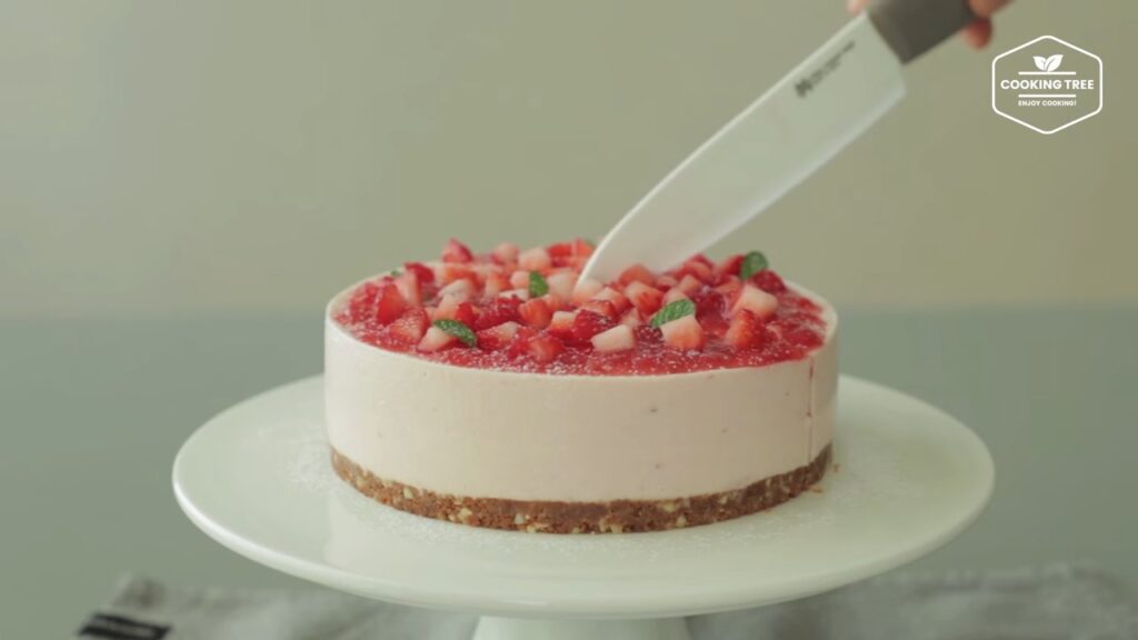 No Bake Strawberry mousse cake Recipe Cooking tree