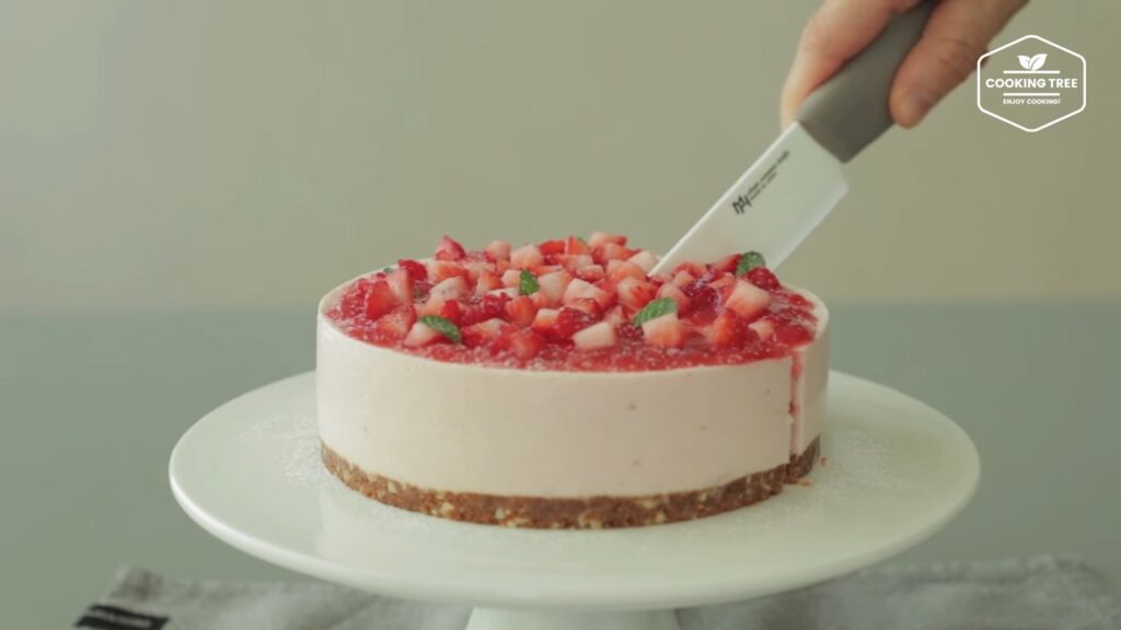 No Bake Strawberry mousse cake Recipe Cooking tree