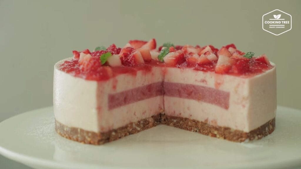 No Bake Strawberry mousse cake Recipe Cooking tree