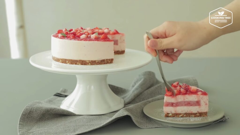 No Bake Strawberry mousse cake Recipe Cooking tree